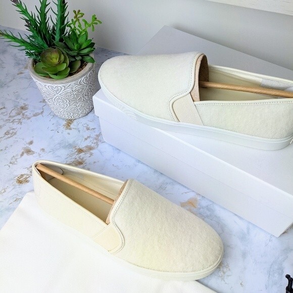 NWT Vince Blair Wool Slip Ons Off white 8 - Picture 7 of 10